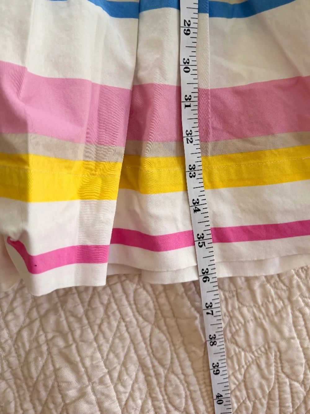 Kate Spade Multi Cape Stripe Shirtdress, Pastel Cotton Dress size